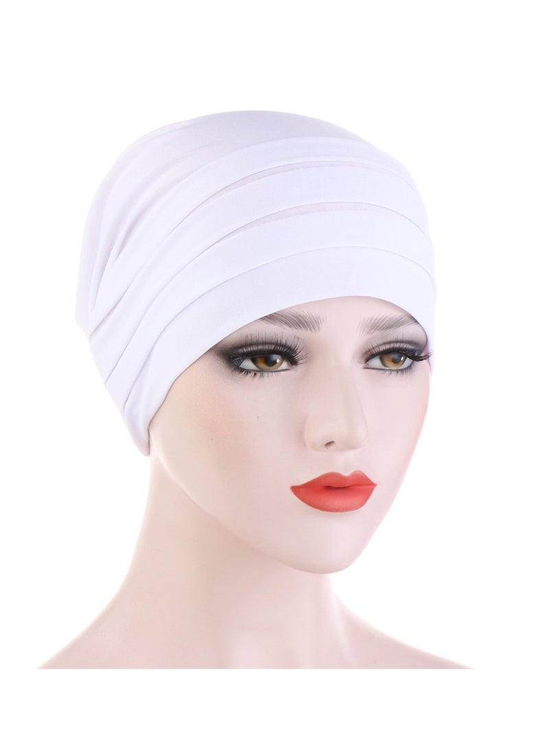 Ladies Soft Cotton Blend Hijab Hats Plain Headscarves Bonnet Inner Caps Muslim