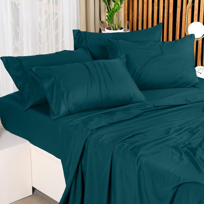 Utopia Bedding King Bed Sheets Set - 4 Piece Bedding - Brushed Microfiber - Shrinkage and Fade Resistant - Easy Care (Teal Green) - Image 5