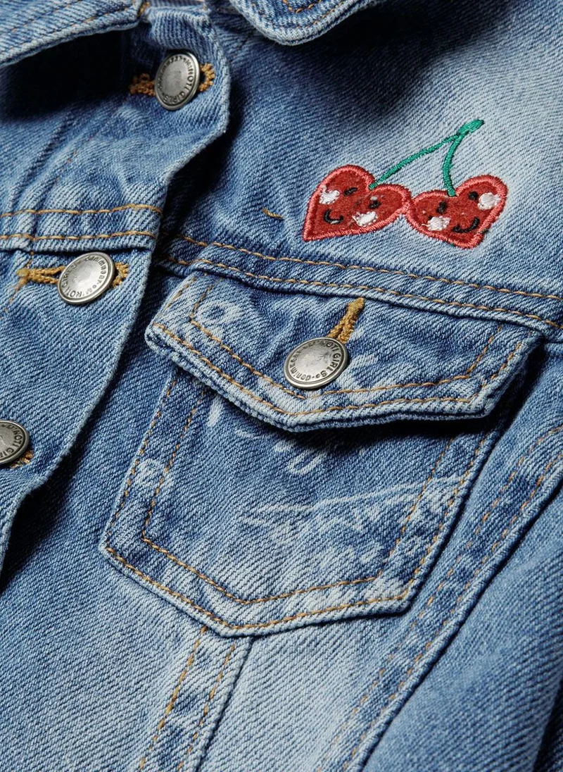 مينوتي Kids Girls Denim Jacket