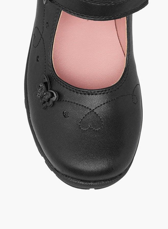 جونيورز حذاء ماري جين بناتي بتفاصيل فراشة وإغلاق لاصق - Image 4