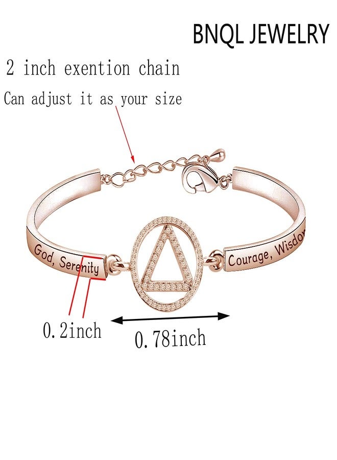 BNQL AA Sobriety Recovery Gifts Bracelet Serenity Prayer Alcoholics Anonymous Gifts Jewelry God Serenity Courage Wisdom Bracele (aa bracelet RG) - Image 2