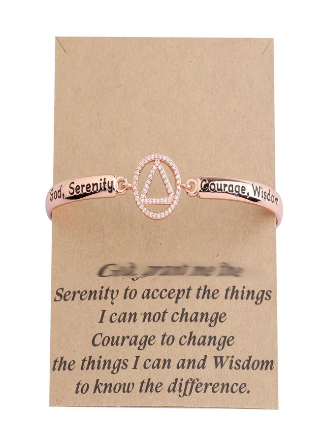 BNQL AA Sobriety Recovery Gifts Bracelet Serenity Prayer Alcoholics Anonymous Gifts Jewelry God Serenity Courage Wisdom Bracele (aa bracelet RG) - Image 1
