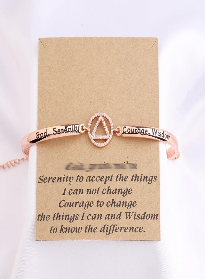 BNQL AA Sobriety Recovery Gifts Bracelet Serenity Prayer Alcoholics Anonymous Gifts Jewelry God Serenity Courage Wisdom Bracele (aa bracelet RG) - Image 3