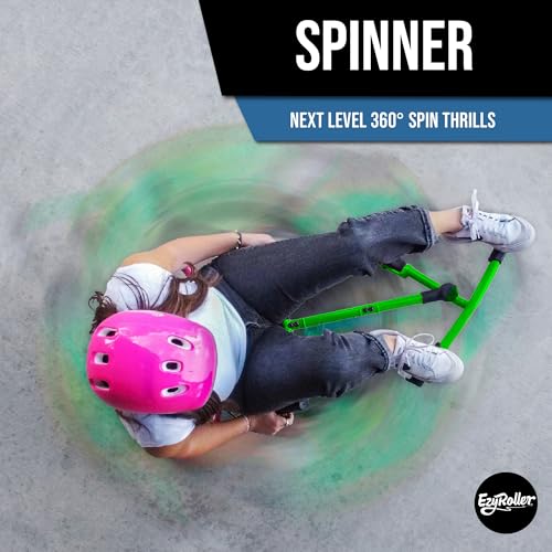EzyRoller Spinner Ride On Scooter for Kids  Teens Outdoor Ride on Toy with Caster Wheels for Drifting  Tight Turning Up to 150 lbs Ages 4  Up  Green - Image 5