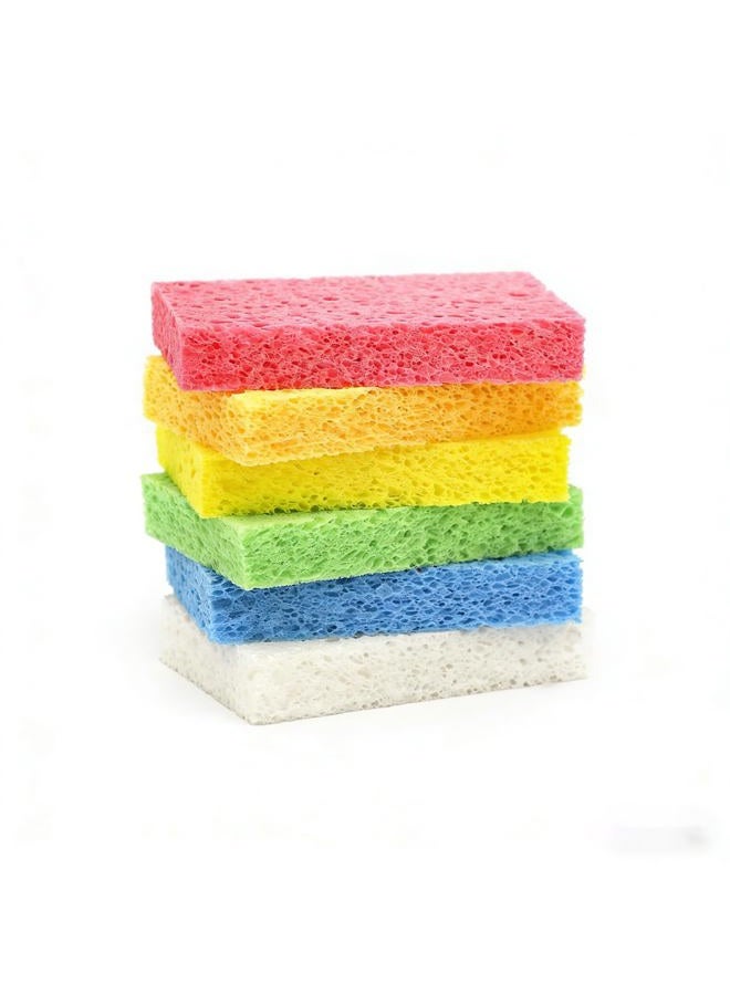 ARCLIBER Cellulose Sponge,Heavy Duty Scrub Sponge,Clean Tough Messes Without Scratching for Kitchen(6 Pack) - Image 1