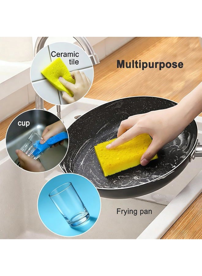 ARCLIBER Cellulose Sponge,Heavy Duty Scrub Sponge,Clean Tough Messes Without Scratching for Kitchen(6 Pack) - Image 3