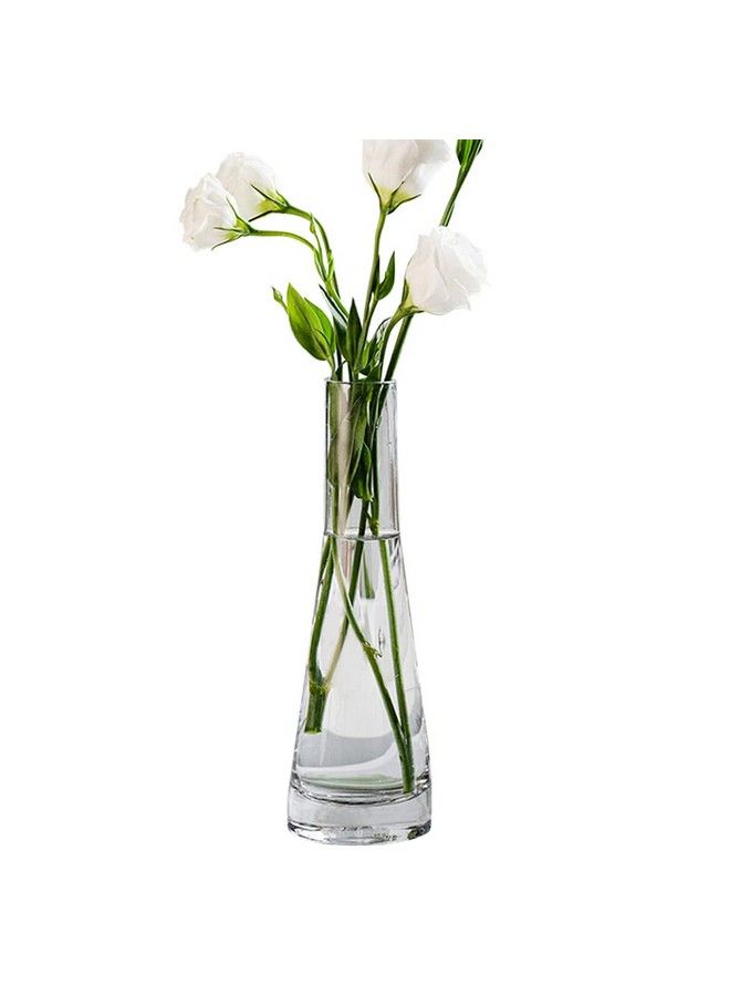 erioctry Single Bud Vase Handmade Blown Art Bud Glass Vase Clear Glass Flower Vase Single Stem Vase Container For Home And Office Décor Centerpiece For Wedding Party Event - Image 4