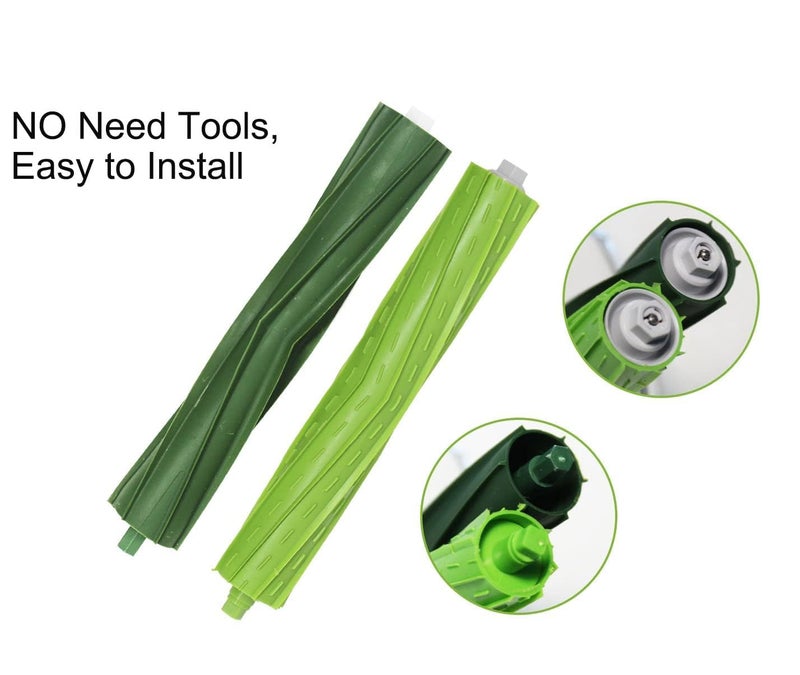 MZY LLC 3 Sets of Replacement Rubber Roller Brushes for iRobot Roomba e i and j Series i3 i3+ i4 i4+ i6+ i7 i7+ i8+ Plus E5 E6 E7 Vacuum Cleaner Accessories - Image 2