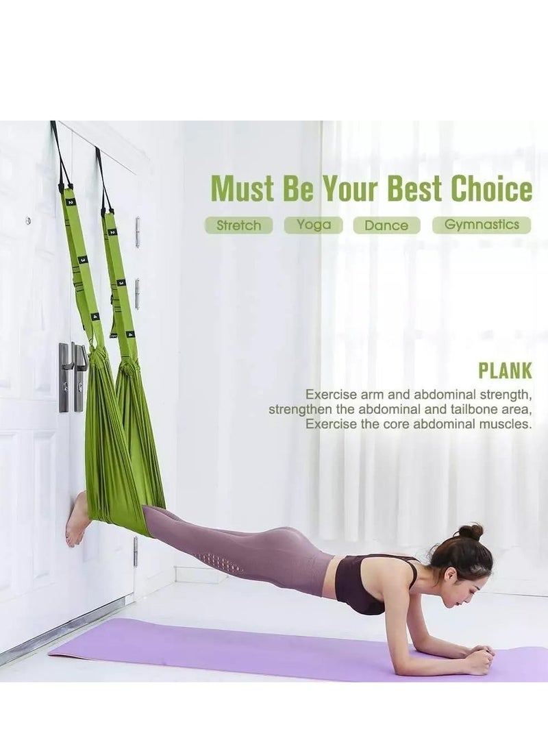 null - Adjustable Tension Belt Fitness Yoga Belt Waist Training Leg Stretching Gymnastics Elastic Tension Belt Door Tension Belt Aerial Yoga Swing Ballet Dancers Height Adjustment Stretching - Image 1
