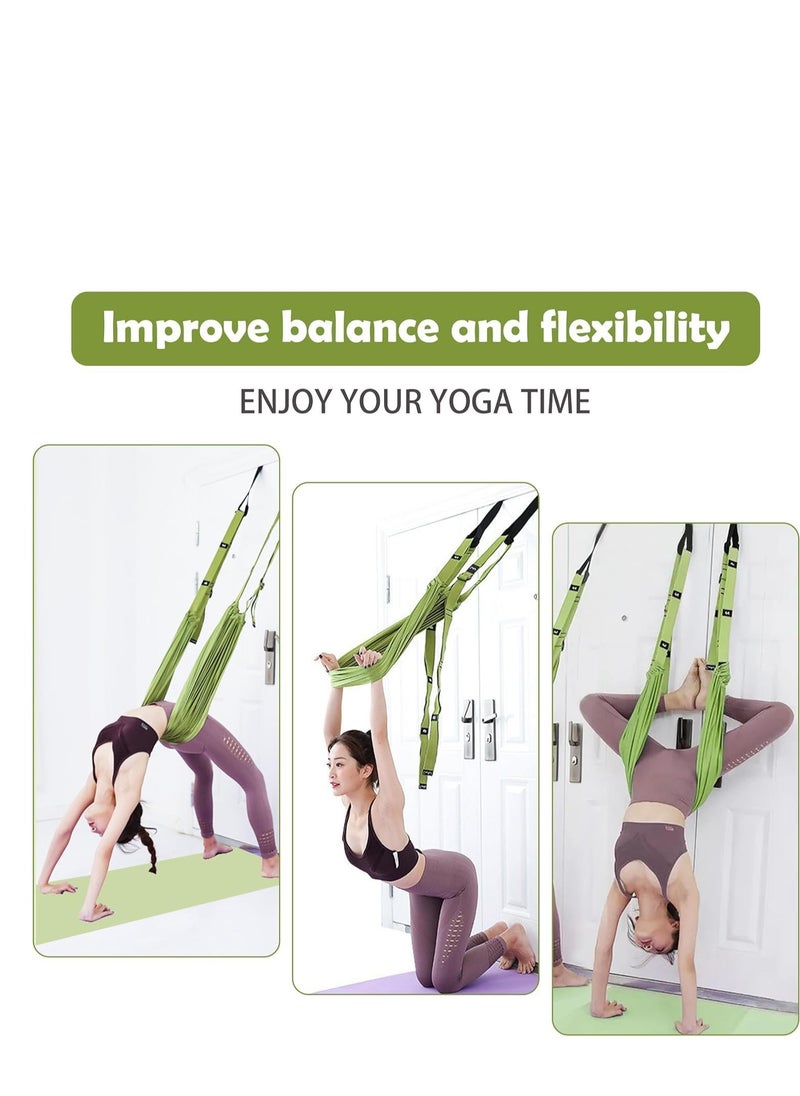 null - Adjustable Tension Belt Fitness Yoga Belt Waist Training Leg Stretching Gymnastics Elastic Tension Belt Door Tension Belt Aerial Yoga Swing Ballet Dancers Height Adjustment Stretching - Image 1