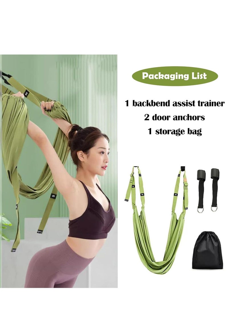 null - Adjustable Tension Belt Fitness Yoga Belt Waist Training Leg Stretching Gymnastics Elastic Tension Belt Door Tension Belt Aerial Yoga Swing Ballet Dancers Height Adjustment Stretching - Image 1