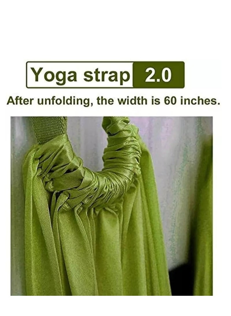 null - Adjustable Tension Belt Fitness Yoga Belt Waist Training Leg Stretching Gymnastics Elastic Tension Belt Door Tension Belt Aerial Yoga Swing Ballet Dancers Height Adjustment Stretching - Image 1