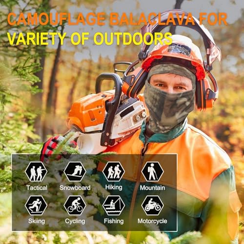 XY3545HS Camo Balaclava Face Mask for Man and Women-Hunting，Skiing，Motorcycle Windproof，UV Protection&Military Training - Image 2