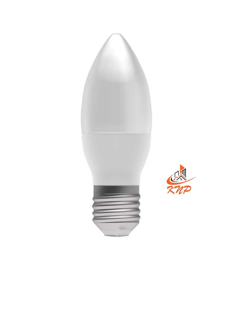 KNP E27 7W LED GLS Frosted Candle Bulb 3000K  - Image 1