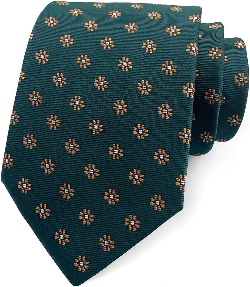 Secdtie Men's Classic Stripe Jacquard Woven Silk Tie Formal Party Suit Necktie - Image 1