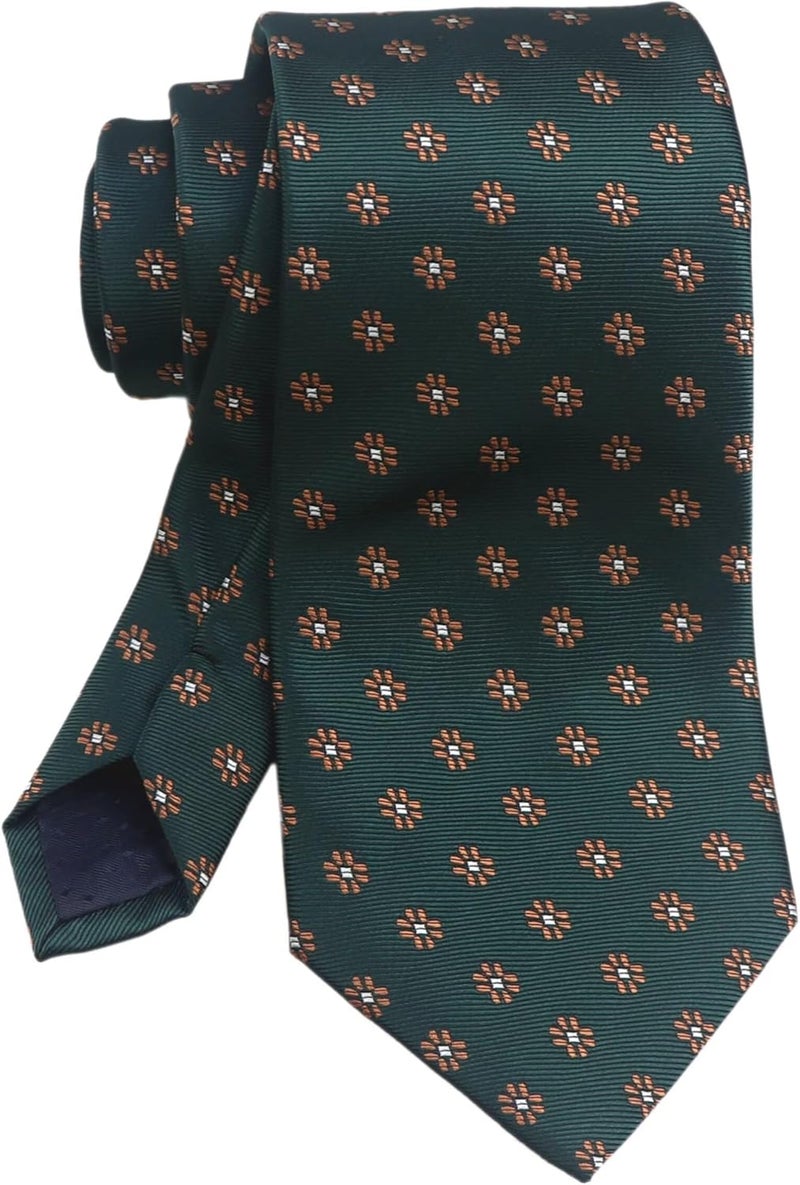 Secdtie Men's Classic Stripe Jacquard Woven Silk Tie Formal Party Suit Necktie - Image 3