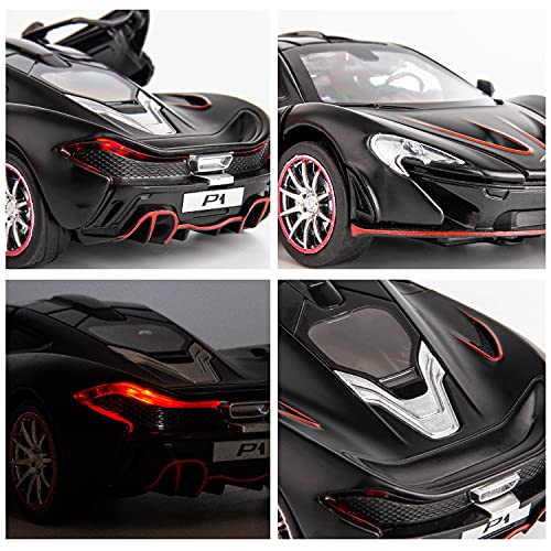 BDTCTK Compatible for 1:32 P1 Model Car, Zinc Alloy Pull Back Toy Car for Kids Boy Girl Black - Image 5