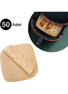 5DM 50 Pcs Air Fryer Baking Paper Disposable Air Fryer Non-Stick Oil Paper Perforated Model  - Image 1