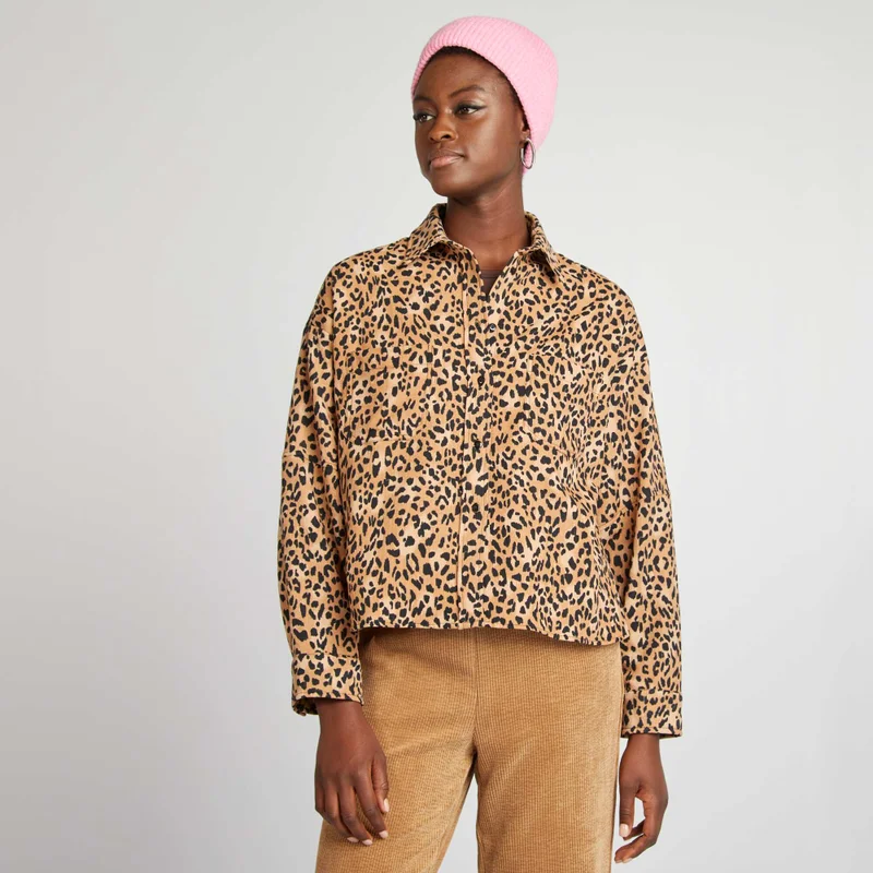 Kiabi Leopard Print Shirt Brown