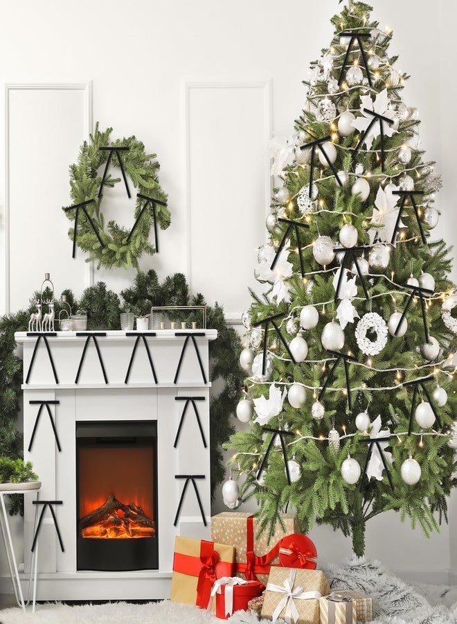 gisgfim 48 PCS Black Velvet Bows for Christmas Tree 5 x 7 Inch Rustic Velvet Staircase Wreath Bows Pre-Tied Ribbon Crafts Gift Bow for Xmas Topper Garland Ornament Home Door Indoor Outdoor Decorations - Image 5