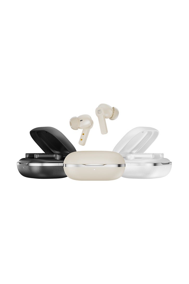 Faster Orvon In-Ear Wireless Earbuds Bluetooth 5.4- ANC+ENC Technology- Leather Textured LED Digital Display Charging Case Bluetooth Earbuds 25H Music Playback 13mm Dynamic Driver Enhanced Bass Type-C Charge- True Wireless Earbuds with Mic for TV Phone PC Laptop Workout Gym Running- Computer Earphones  with Wireless Charging Case (Oat Beige) - Image 4