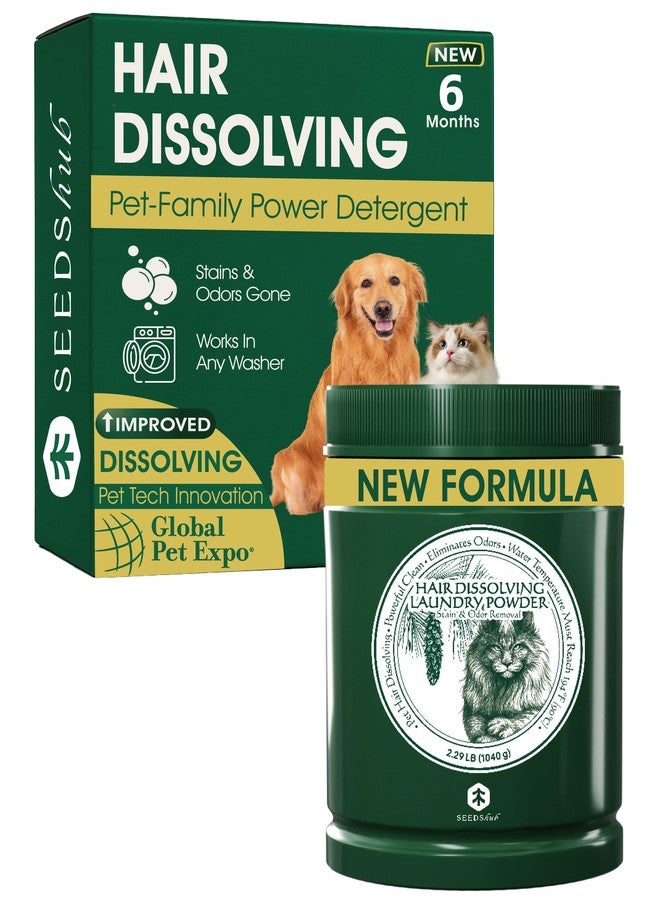 Seedshub Pet Hair Remover for Laundry - Dog & Cat, Upgraded Higher Hair Dissolution, Detergent + Stain Remover, 6-Month Supply, HE/Top/Front-Load Compatible, Removes Residue & Odors, Septic Safe - Image 1