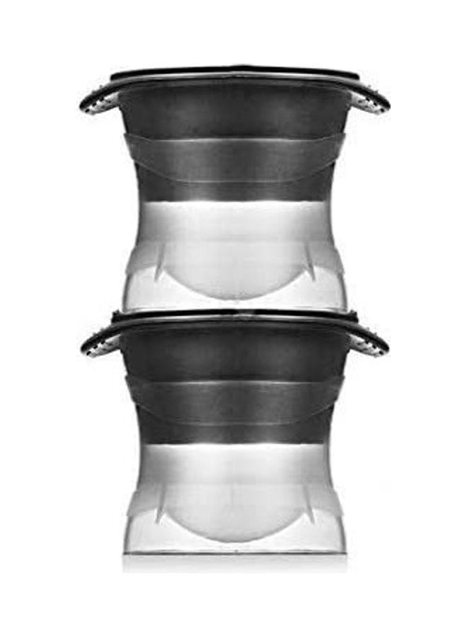 NIBEMINENT Pack Of 2 Ice Cube And Ball Molds Black/Clear One Size - Image 1