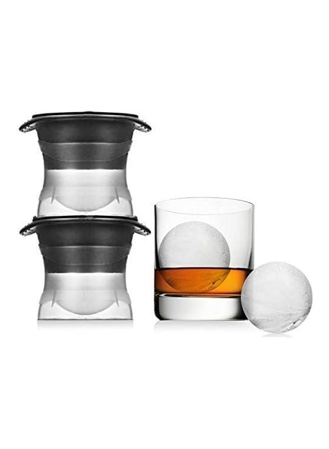 NIBEMINENT Pack Of 2 Ice Cube And Ball Molds Black/Clear One Size - Image 4
