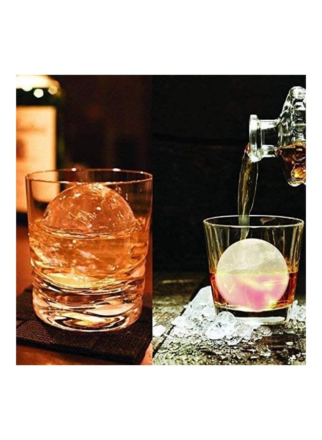 NIBEMINENT Pack Of 2 Ice Cube And Ball Molds Black/Clear One Size - Image 2