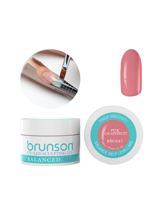 brunson Sculpting Camouflage Uv Builder Gel Balanced Level Gel Uv Sculpting Nail Gel System 30Ml Pink Grapefruit Bg047