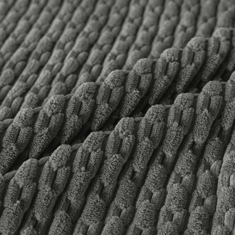 Cozoomy Set of 4 Dark Grey Decorative Pillow Covers 20x20 Inch Corduroy Throw Pillow Covers for Bed Couch Sofa Living Room Soft Cushion Cases - Image 5