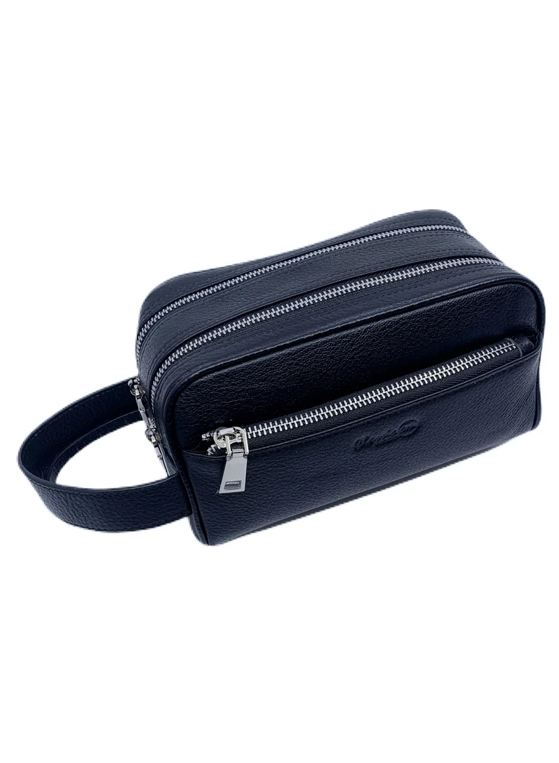 Classic Milano Classic Milano Leather Travel Toiletry Bag, Hand Bag, and Clutch Bag for Men and Women – Waterproof Travel Organizer, Spacious Cosmetic Case & Dopp Kit for Shaving, Makeup & Grooming Essentials