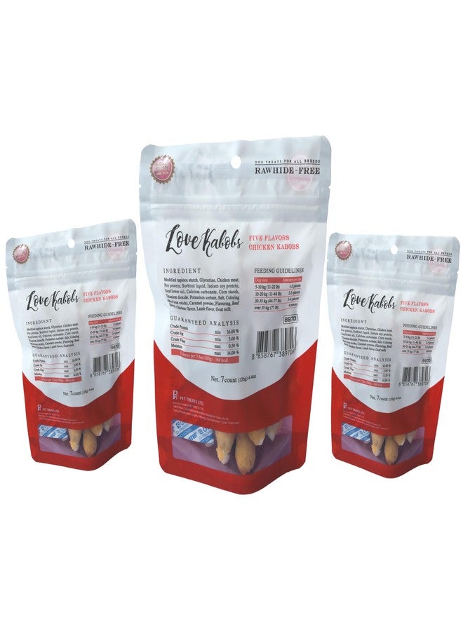 Rena's Recipe Love Kabobs (7 Count) Lamb Beef and Chicken Flavored Chicken on a Goat Milk Infused core - Image 2