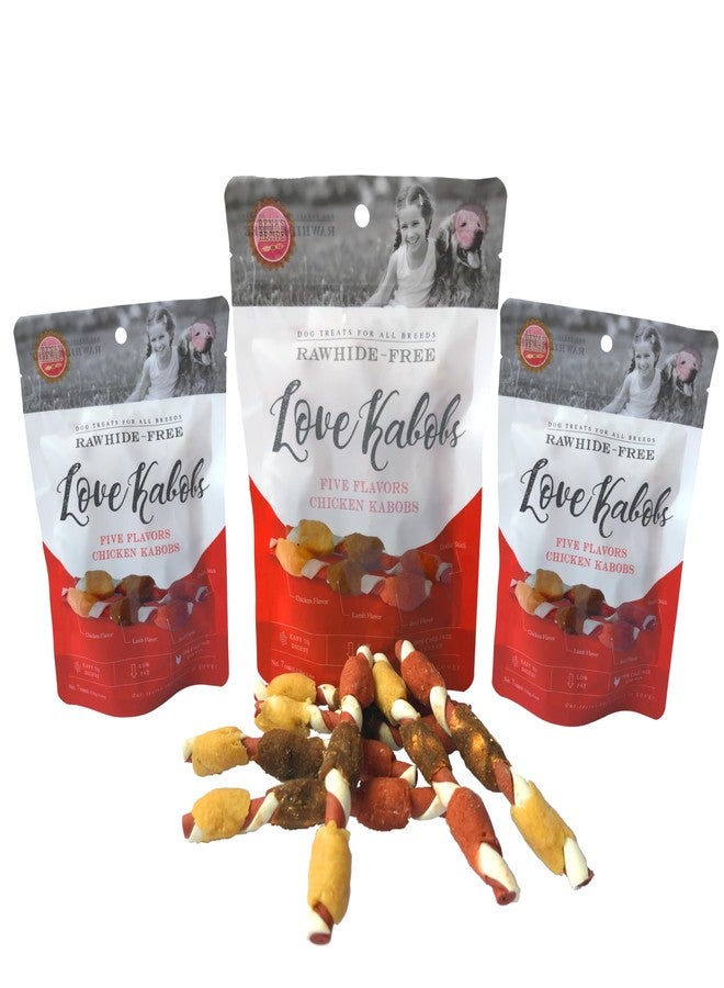 Rena's Recipe Love Kabobs (7 Count) Lamb Beef and Chicken Flavored Chicken on a Goat Milk Infused core - Image 1