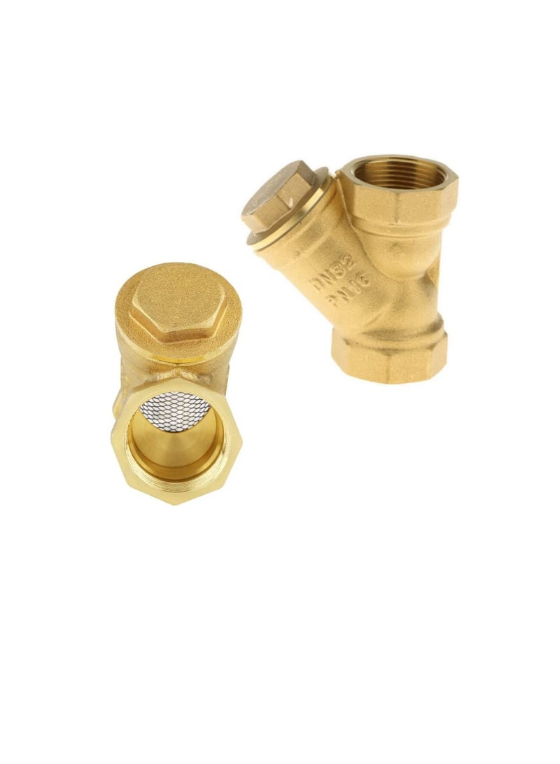 Brass Female Threaded Y Shaped Brass Strainer Filter Valve for Water, HVAC & Plumping Application (3/4 Inch) - Image 2