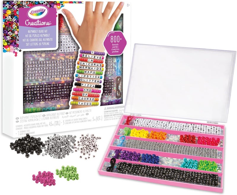 Crayola Creations 04-4666 Letters and Beads Set, Creative Activity and Gift for Girls, from 8 Years - Image 1
