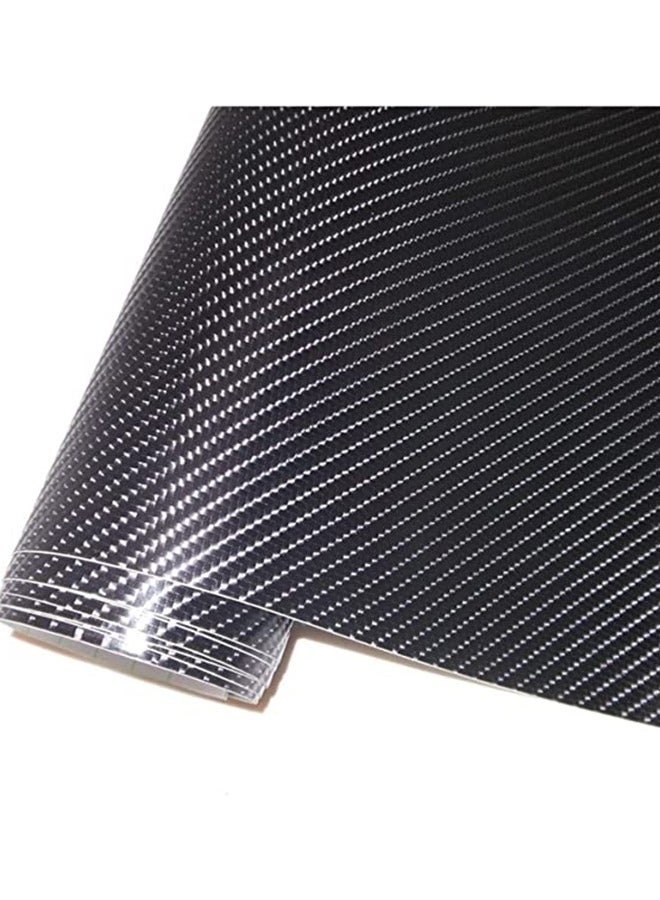 4D Carbon Fiber Car Vinyl Wrap Film Wrap Foil Sticker Roll Decal Laptop Skin Phone Cover Motorcycle (Color Name: 4D Carbon, Size: 152X50 cm) Glossy Carbon - Image 1