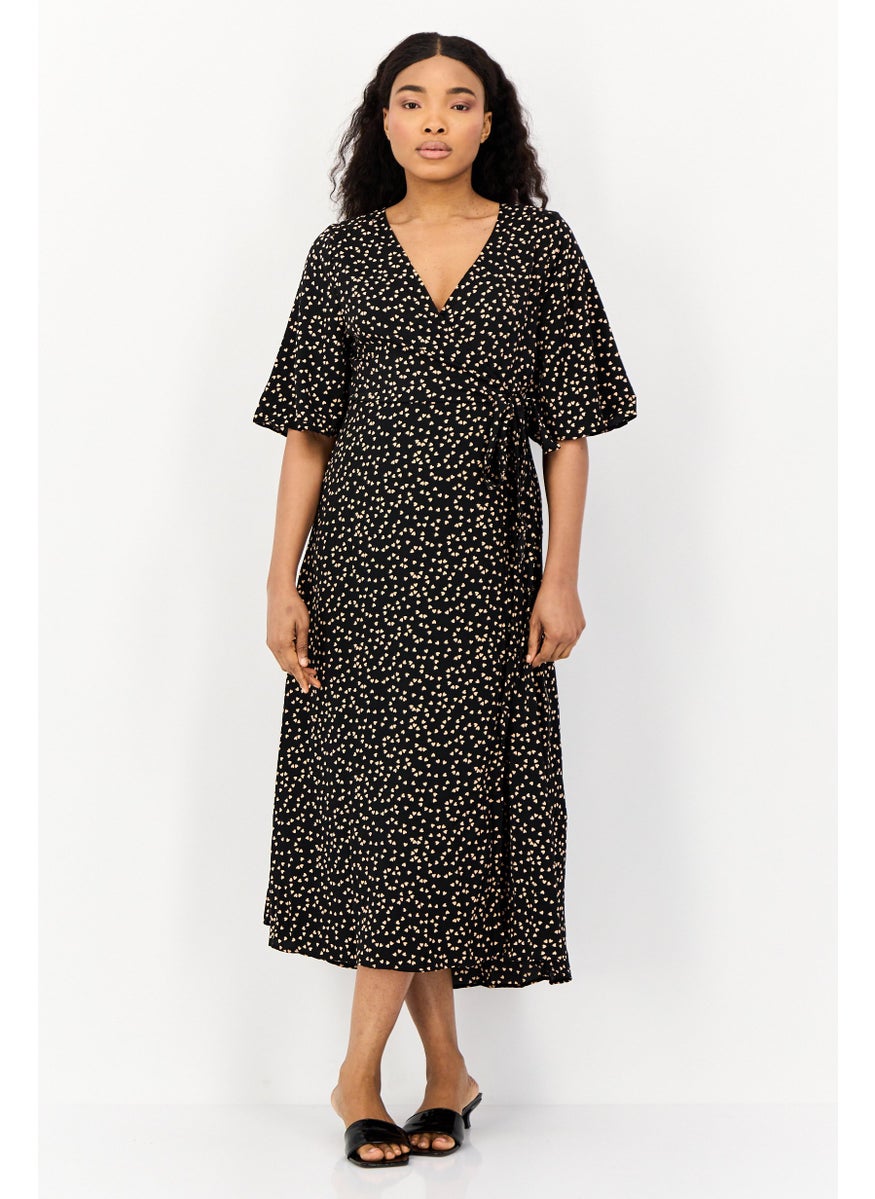 BRAVE SOUL Women Allover Print Casual Midi Dress, Multicolor  - Image 1