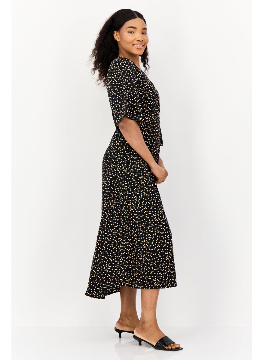 BRAVE SOUL Women Allover Print Casual Midi Dress, Multicolor  - Image 4