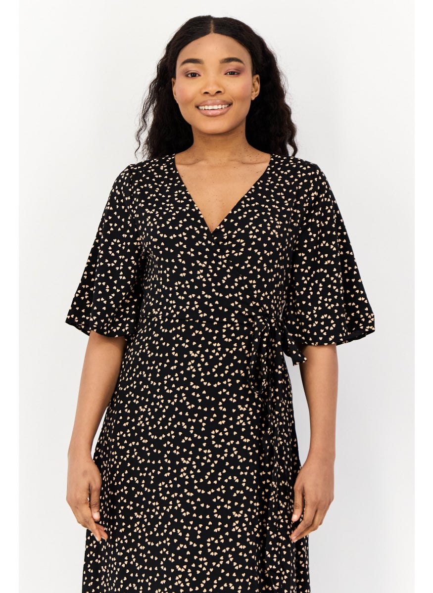 BRAVE SOUL Women Allover Print Casual Midi Dress, Multicolor  - Image 2