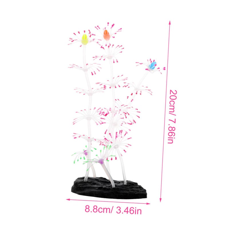 Glowing Red Coral Fish Tank Decoration Lifelike Aquarium Ornament - Image 3