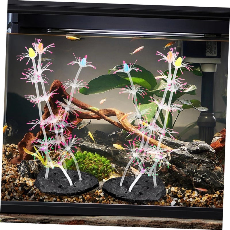 Glowing Red Coral Fish Tank Decoration Lifelike Aquarium Ornament - Image 5