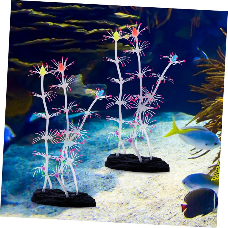 Glowing Red Coral Fish Tank Decoration Lifelike Aquarium Ornament - Image 4