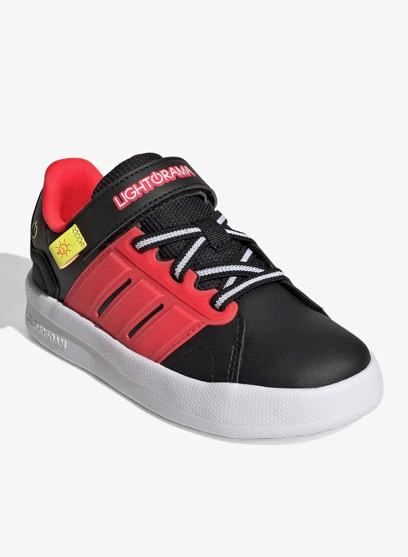 Adidas CBLACK/LUCRED/SOLLEM Kids Lightorama Court El  | Best Price UAE