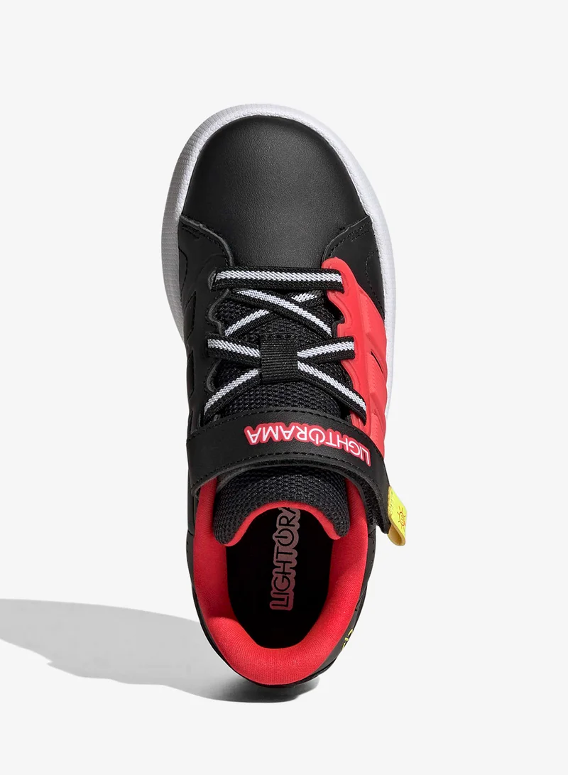 Adidas CBLACK/LUCRED/SOLLEM Kids Lightorama Court El  | Best Price UAE