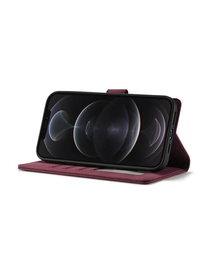 اس-توب جراب لهاتف iPhone 13 Pro، جراب جلدي أفقي مضاد للسرقة مع حامل وفتحات للبطاقات ومحفظة - Image 4