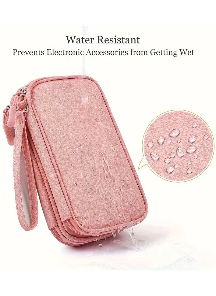 Rozino Travel Electronics Organizer Bag - Durable Oxford Cloth Cable Accessories Pouch with Zipper Closure, Minimalist Water-resistant Case for Power Bank, Charging Cables, Mouse, USB Digital Cords for Daily Commute - Image 2