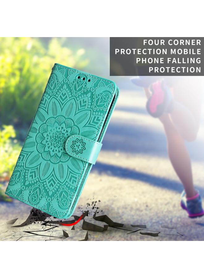 erorex Case For Samsung Galaxy A03 Global 164mm Embossed Sunflower Leather Phone Case - Image 5