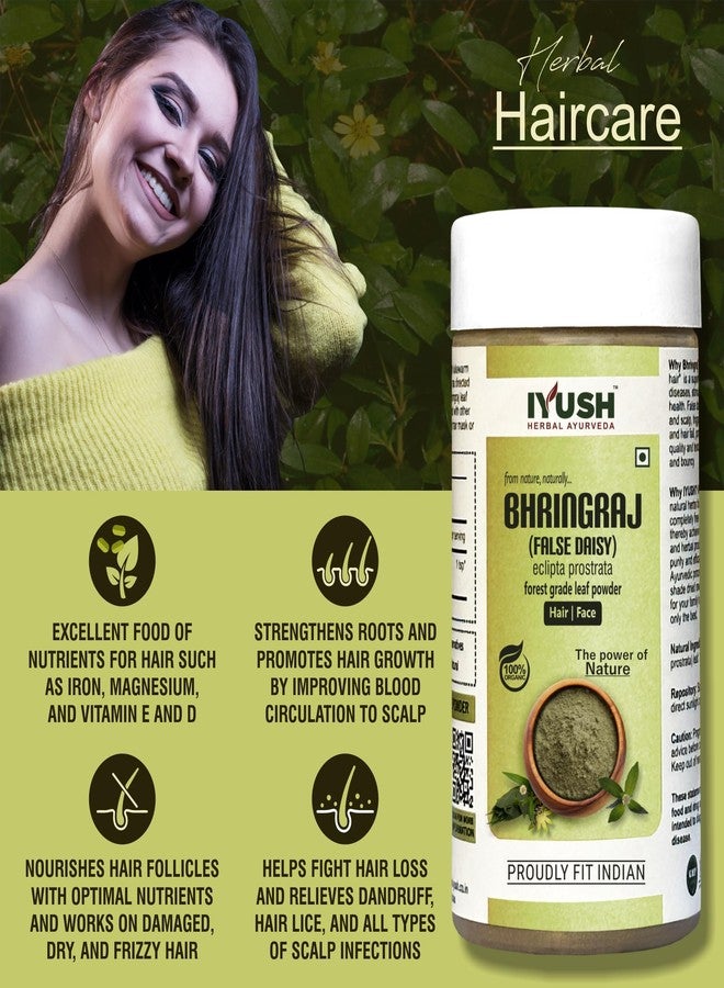IYUSH Herbal Ayurveda Bhringraj Powder For Hair Growth | Eclipta prostrata Powder For Hair And Skin Care | - 100gm - Image 2