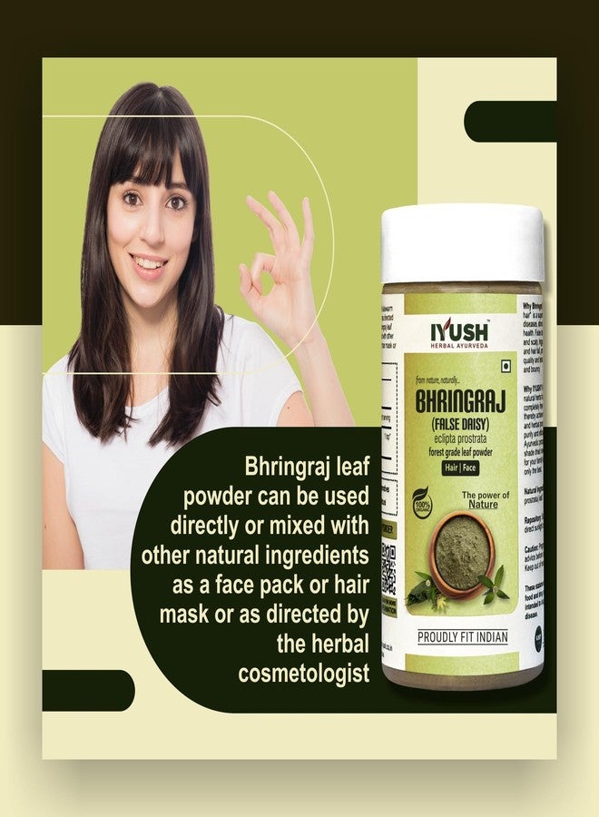 IYUSH Herbal Ayurveda Bhringraj Powder For Hair Growth | Eclipta prostrata Powder For Hair And Skin Care | - 100gm - Image 4